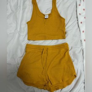 Aritzia TNA Melrose Waffle matching set